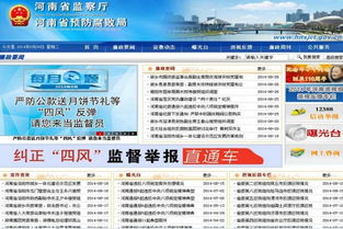 各省级纪委监察厅官方网站截图